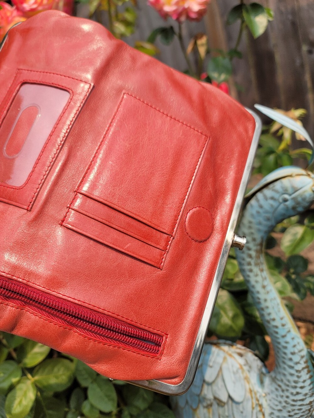 Hobo Lauren Double Frame Leather Clutch - Picture 11 of 14
